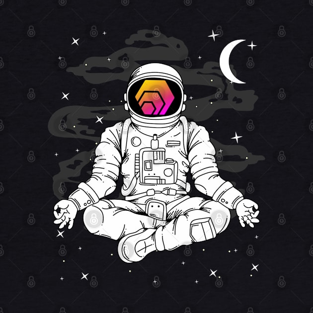 Astronaut Yoga HEX Coin To The Moon HEX Crypto Token Cryptocurrency Blockchain Wallet Birthday Gift For Men Women Kids by Thingking About